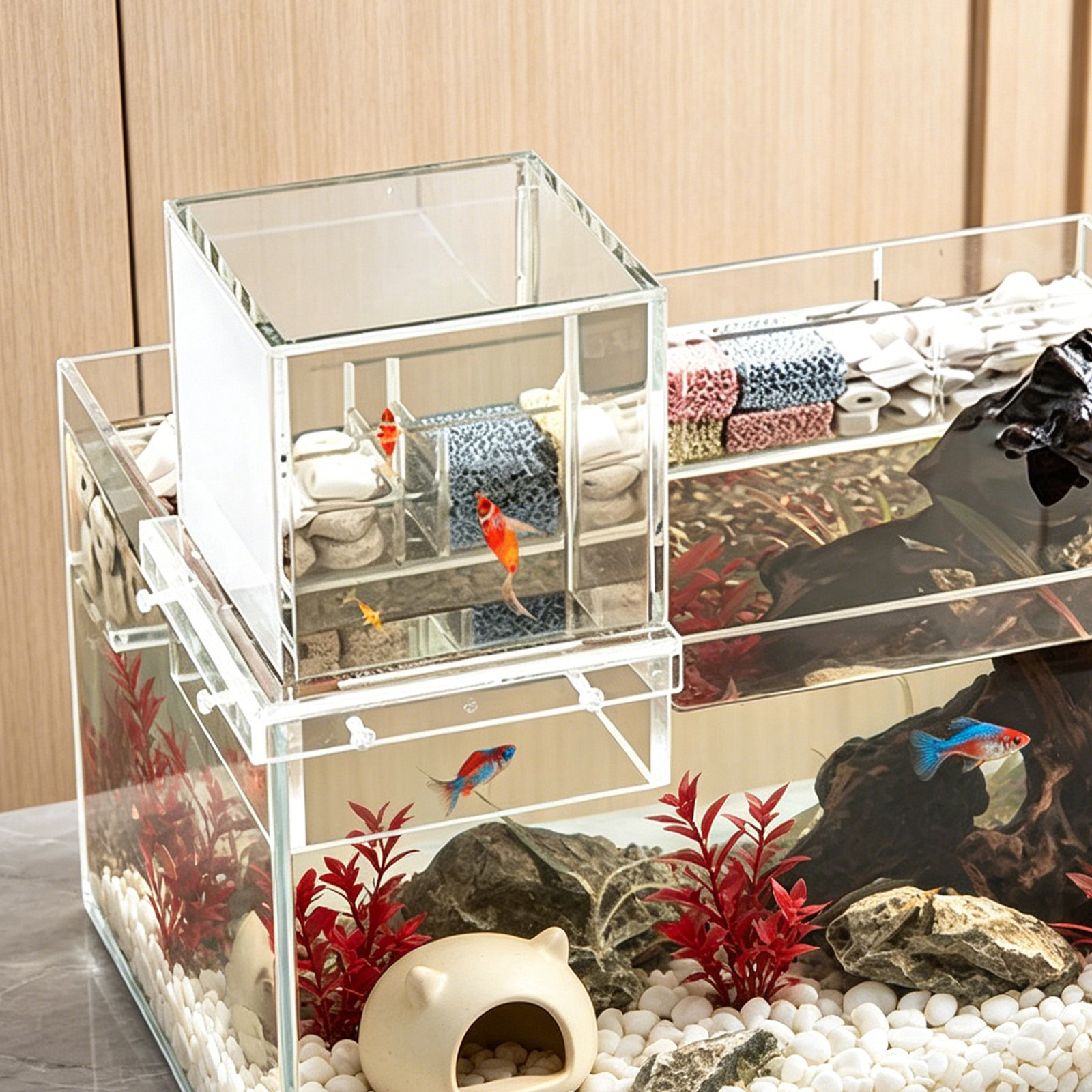Aquarium Fish Elevator - Negative Pressure Fish Tank Acrylic 3.15