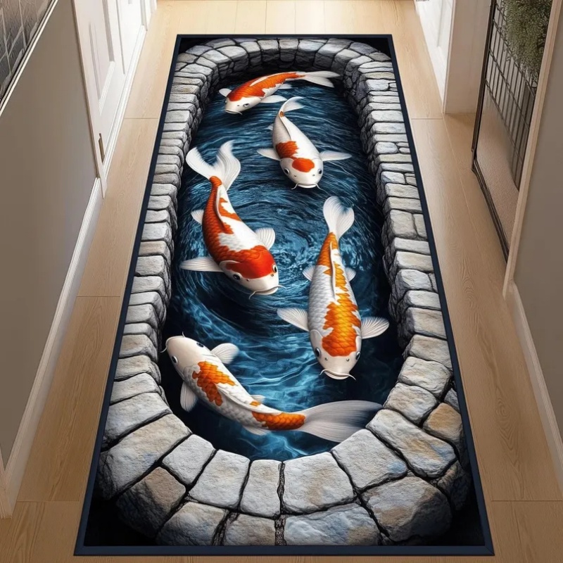 2D Koi Fish Pond Runner Rug fo - đánh giá và giá Aquarium Fish Koi