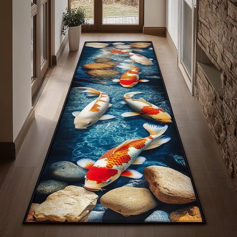 2D Koi Fish Pond Runner Rug fo - đánh giá và giá Aquarium Fish Koi