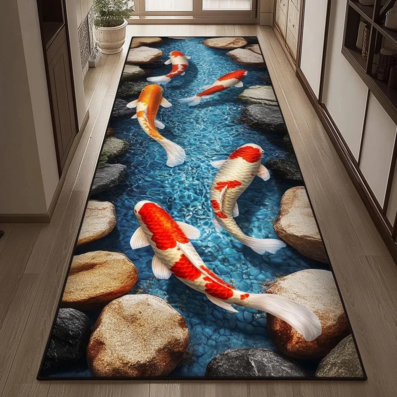 2D Koi Fish Pond Runner Rug fo - đánh giá và giá Aquarium Fish Koi