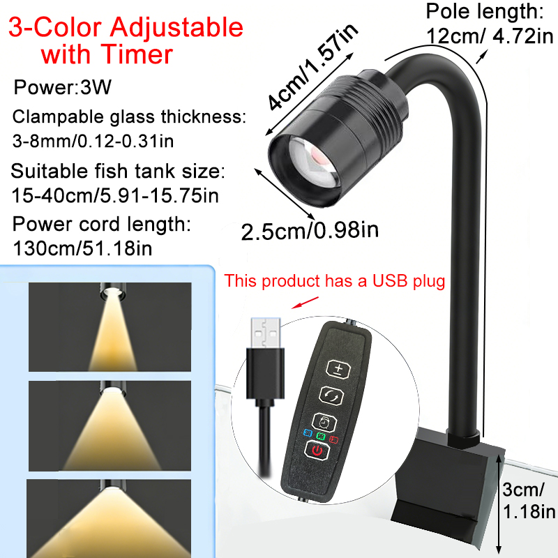 3W South American Aquarium Spo - đánh giá và giá Aquarium Fish Light Lamp