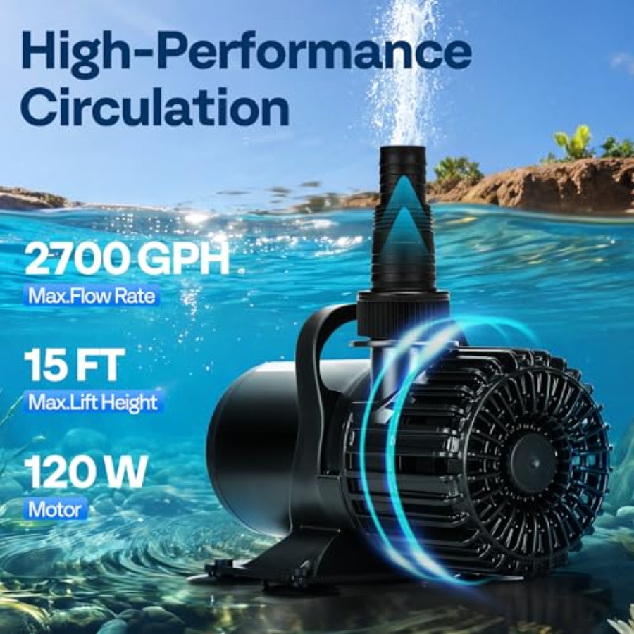 Electric 120W Submersible Wate - đánh giá và giá Aquarium Fish Koi
