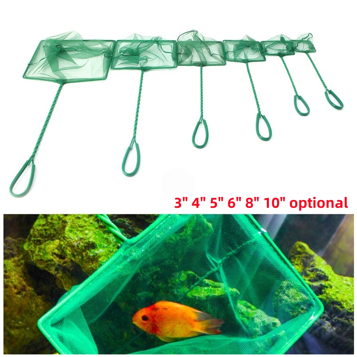 3~10 Inch Portable Nylon Green - đánh giá và giá Aquarium Fish Net