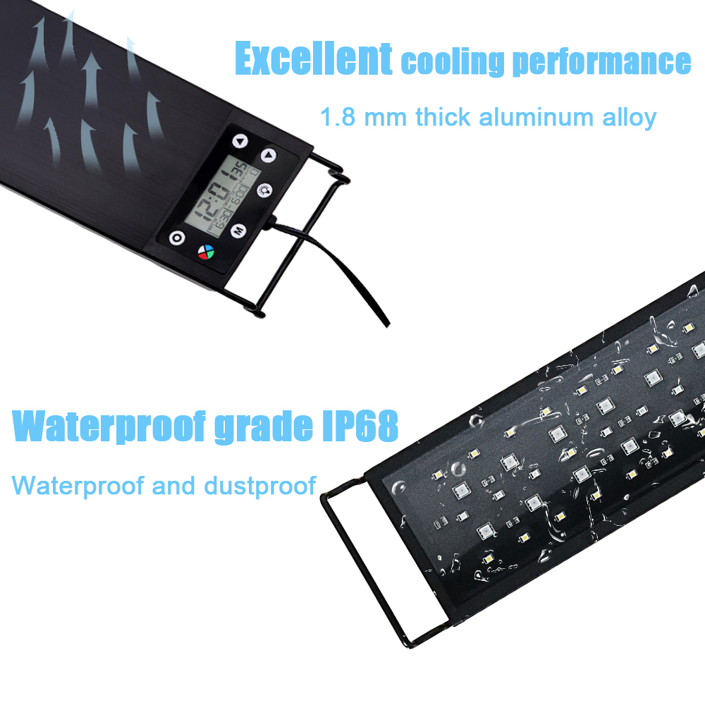 30-60cm Fish Tank 24/7 Full Sp - đánh giá và giá Aquarium Fish Light Lamp