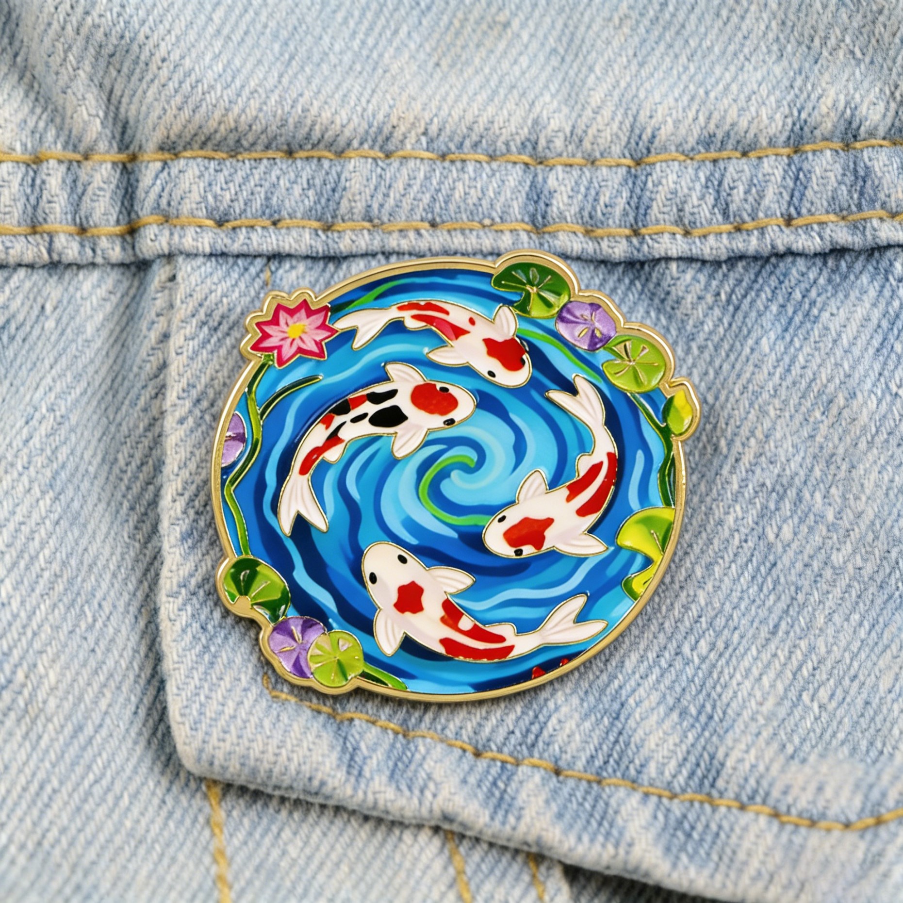 Koi Fish Enamel Pin Lucky Koi  - đánh giá và giá Aquarium Fish Koi