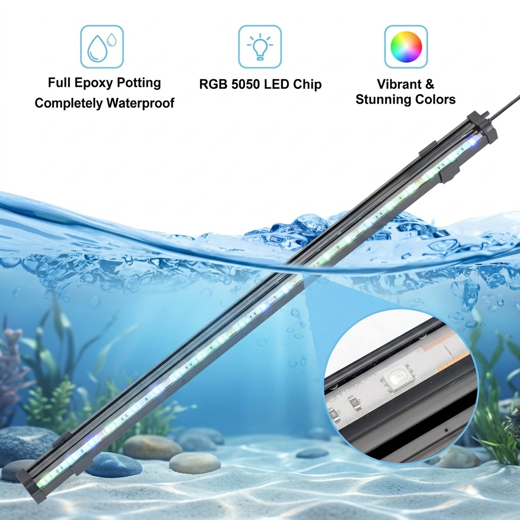 USB LED Aquarium Air Bubble Li - đánh giá và giá Aquarium Fish Light Lamp